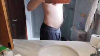 gainer shows his belly after a feast nathan nz - gay video