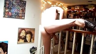 stripping on stairs hairyartist - gay video