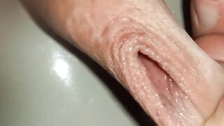 extreme close up foreskin uncutted cock while peeing kinky pees everywhere - gay video