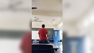 classroom empty so i seat in a table and relax nathan nz - gay video