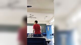 classroom empty so i seat in a table and relax nathan nz - gay video