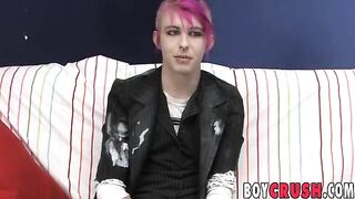girly twink jay donohue jerks off after getting interviewed boy crush - gay video